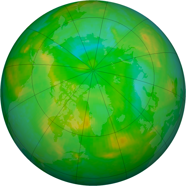 Arctic ozone map for 16 July 2003